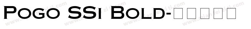 Pogo SSi Bold字体转换